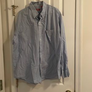 Blue and white dress shirt